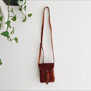 Handmade Leather Crossbody Purse